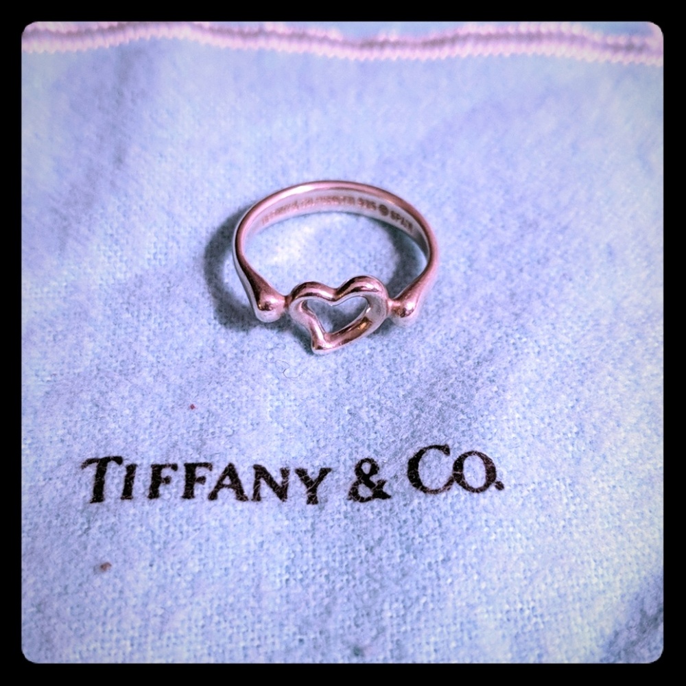 Authentic Tiffany & Co Open Heart Ring